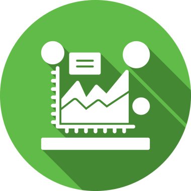 Pasta grafiğinin iş simgesinin vektör illüstrasyonu