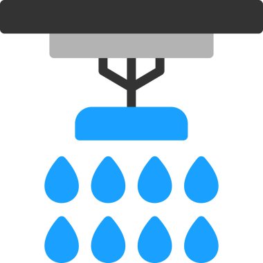 Duş düz vektör simgesi