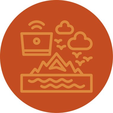 Bir kahve simgesinin vektör çizimi