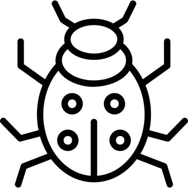 hata böceği simgesi ana hatlar biçiminde