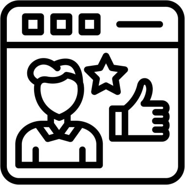 Geri bildirim derecelendirme geri bildirim simgesi ana hatlar biçiminde