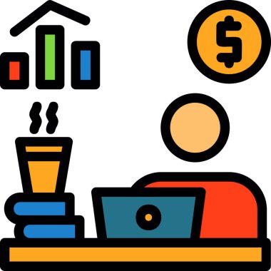 Doldurulmuş çubuk grafik simgesi - taslak biçimi