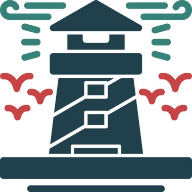 deniz feneri deniz feneri simgesi taslak biçiminde