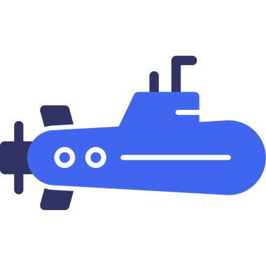 Denizaltı. Web simgesi basit illüstrasyon