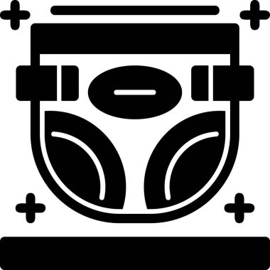 Maske. Web simgesi basit illüstrasyon