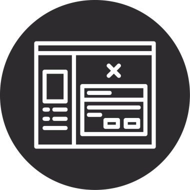 Tarayıcı. Web simgesi basit illüstrasyon