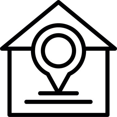 konum haritası simgesi taslak biçimi