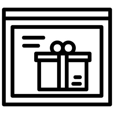 Hediye kutusu vektör simgesi kolayca düzenlenebilir ya da düzenlenebilir