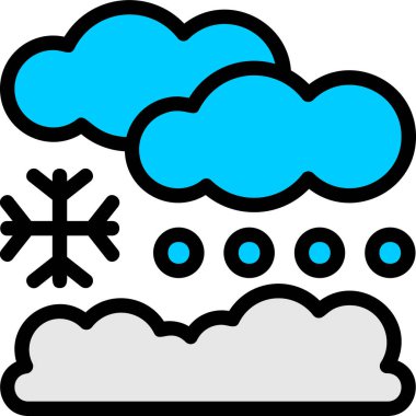kar hava durumu simgesi, basit tasarım vektör çizimi