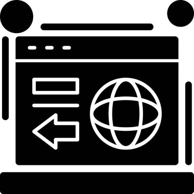 çevrimiçi web simgesi basit illüstrasyon