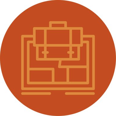 Evrak çantası simgesinin vektör illüstrasyonu