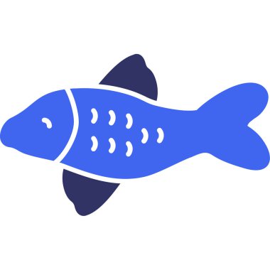 balık simgesi vektör illüstrasyonu