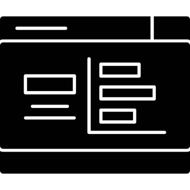 Web simgesi, vektör illüstrasyonu. Basit tasarım