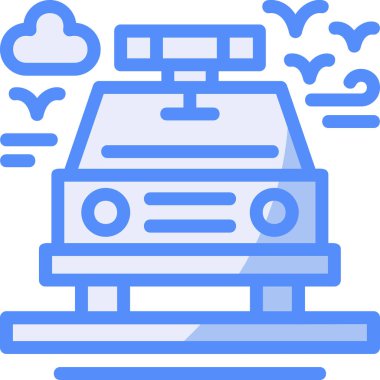 araba yıkama simgesi dosya ana hatları biçiminde