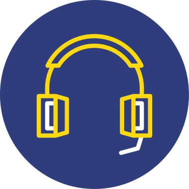 kulaklık simgesi vektör illüstrasyonu