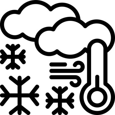 iklim sıcaklığı simgesi ana hatlar biçiminde