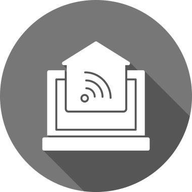 Bir evin bir simgesinin vektör illüstrasyonu