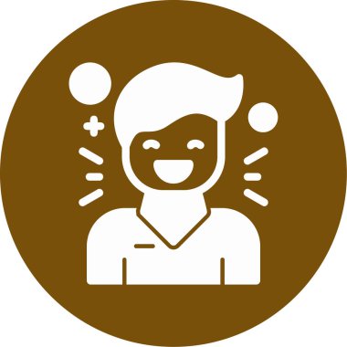 man baş simgesi vektör illüstrasyonu