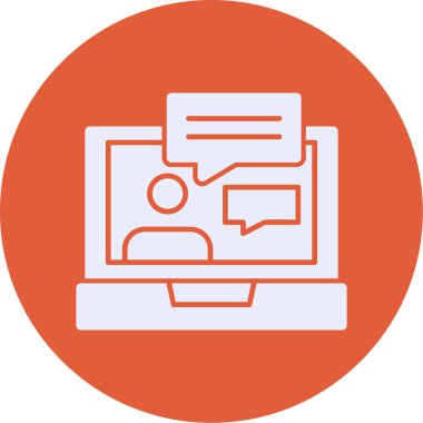 Bilgisayar. Web simgesi basit illüstrasyon