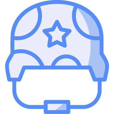 Miğfer. Web simgesi vektör illüstrasyonu