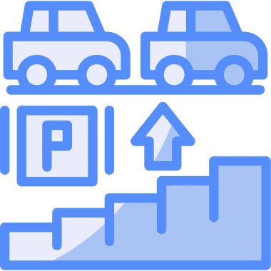 vektör olarak araba park simgesi, basit tasarım