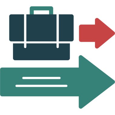 Evrak çantası. Web simgesi vektör illüstrasyonu