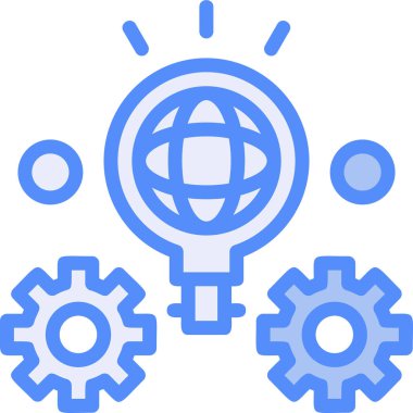 dişli ağ simgesi basit tasarım