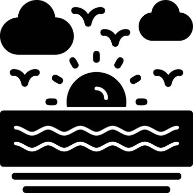 bulut iklim simgesi ana hatlar biçiminde