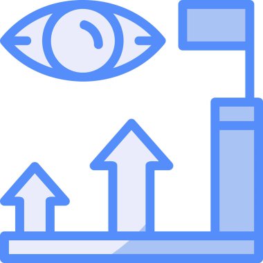 Göz. Web simgesi basit illüstrasyon