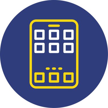 Cep telefonu simgesi, vektör illüstrasyonu