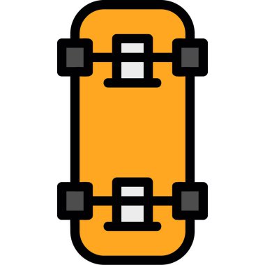 Kaykay. Web simgesi basit illüstrasyon