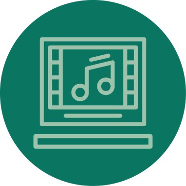 Vektör müzik simgesi illüstrasyonu