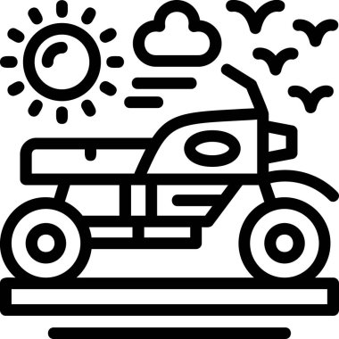 Motosiklet. Web simgesi basit tasarım