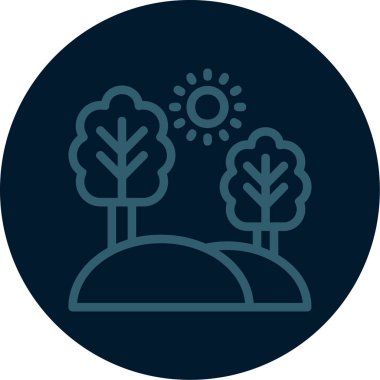 vektör illüstrasyonu, ağaç simgesi