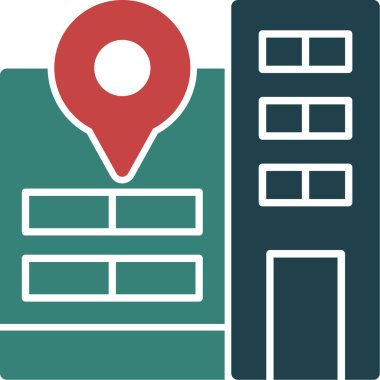 Harita. Web simgesi basit illüstrasyon