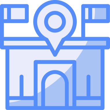 konum haritası pin simgesi - taslak biçimi