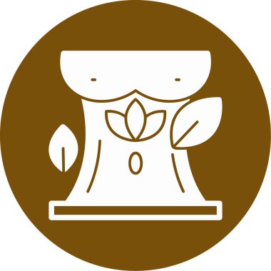 Bir ağaç simgesinin vektör illüstrasyonu