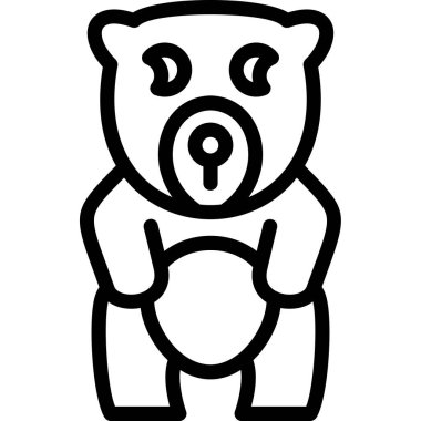 Ayı simgesi, vektör illüstrasyonu