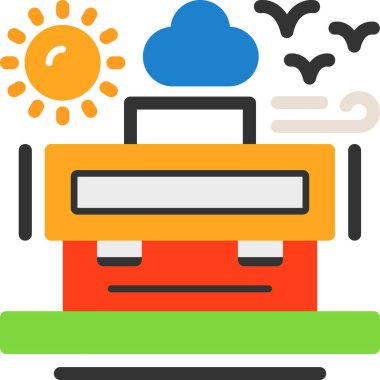 Klima modern simge, vektör illüstrasyonu