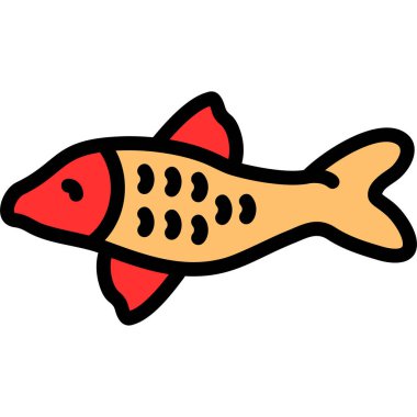 balık simgesi vektör illüstrasyonu