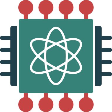 atom simgesi vektör illüstrasyonu