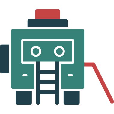 robot düz vektör simgesi