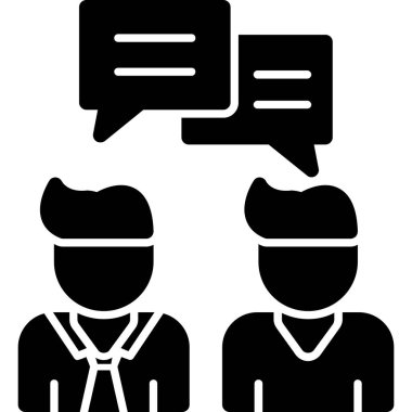 Tartışma. Web simgesi basit illüstrasyon