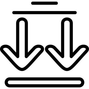 Simge indir. beyaz arkaplanda izole edilmiş web tasarımı için indirme vektörü simgesi