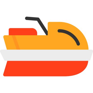 teknenin düz simgesi, vektör illüstrasyonu