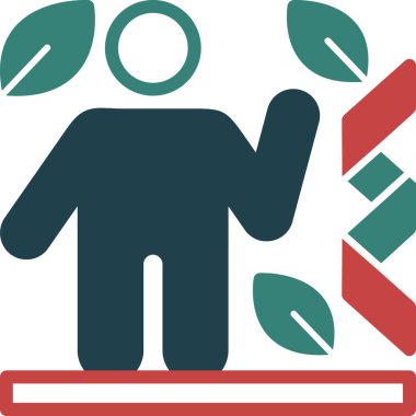 İnsanoğlunun vektör illüstrasyonu ve işaret simgesi