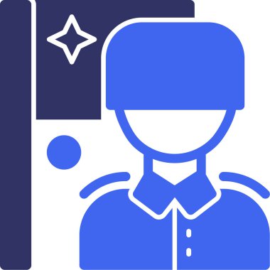 Polis. Web simgesi basit illüstrasyon