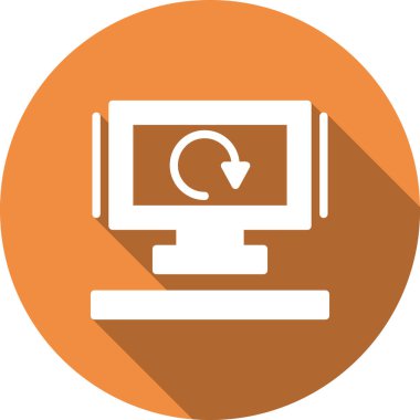 Bilgisayar. Web simgesi basit illüstrasyon