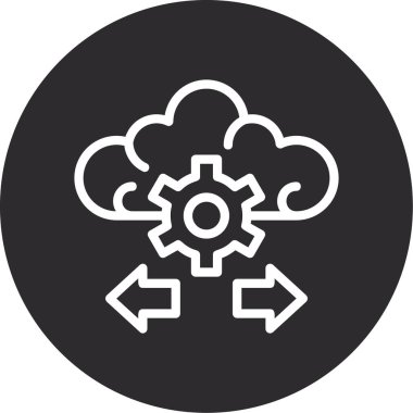 Bulut simgesinin vektör illüstrasyonu