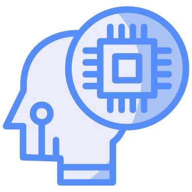 Yapay zeka robot ikonu. robot robot robot vektör simgesi rengi düz izole